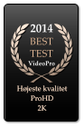 2014 BESTTEST  VideoPro  Hjeste kvalitet ProHD 2K Hjeste kvalitet ProHD 2K
